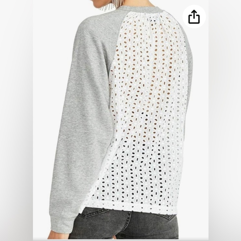 Moana Womens Eyelet Back Crewneck Sweatshirt